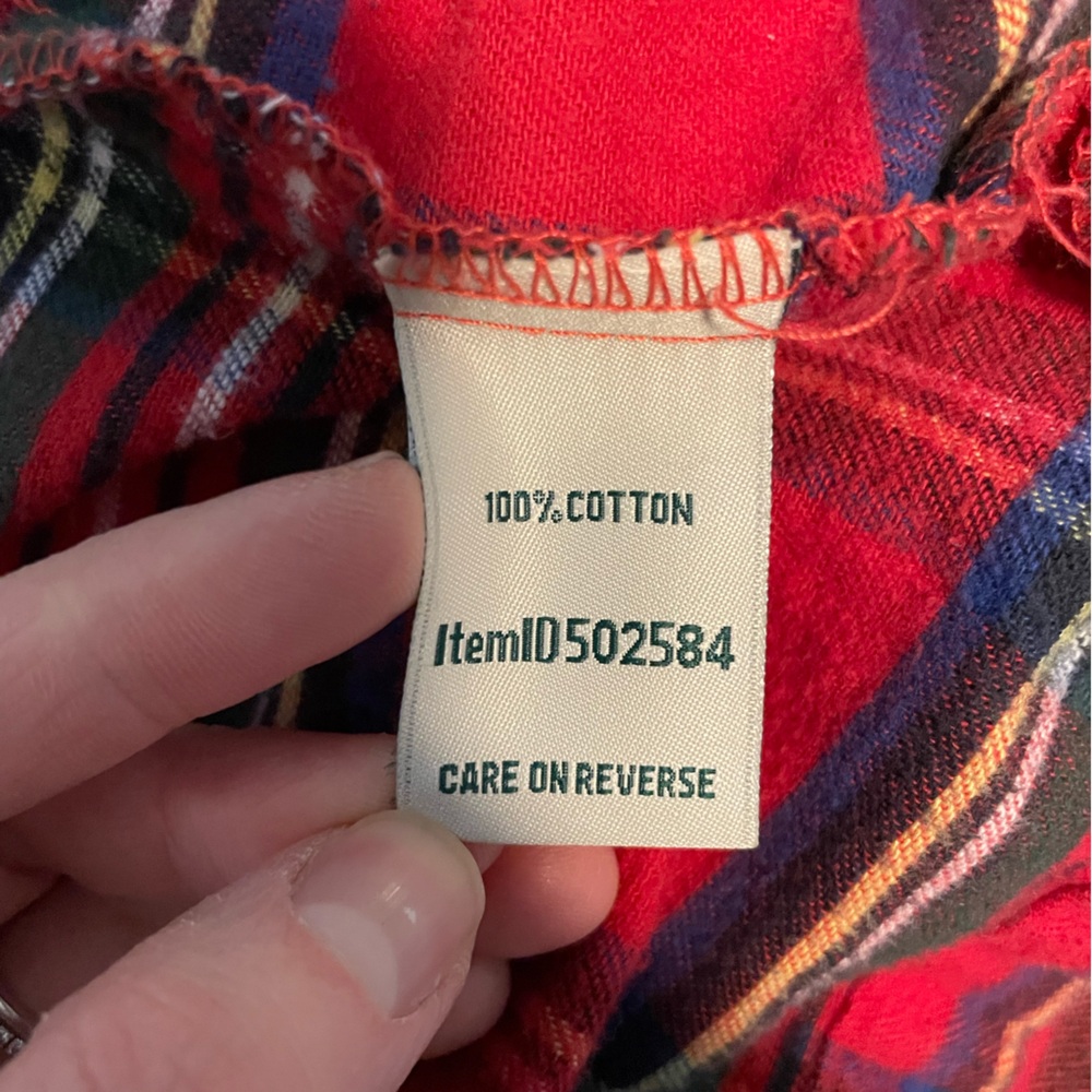 Red Plaid Flannel PJ Set - Picture 4 of 5